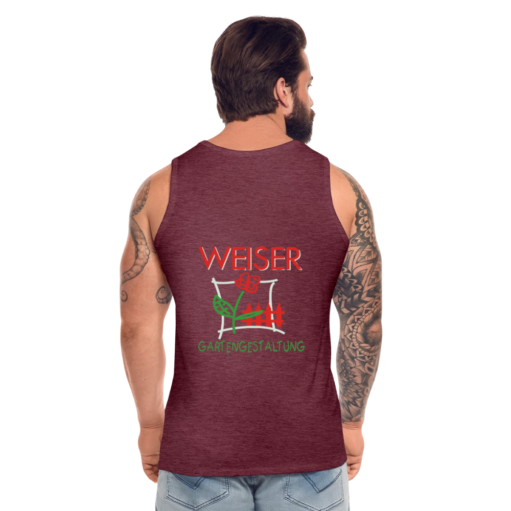 WEISER Männer Premium Tank Top - Bordeauxrot meliert