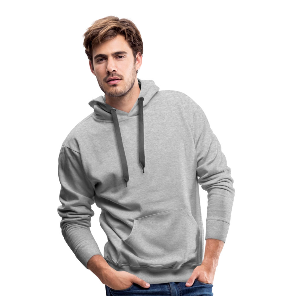 Männer Premium Hoodie WEISER - Grau meliert