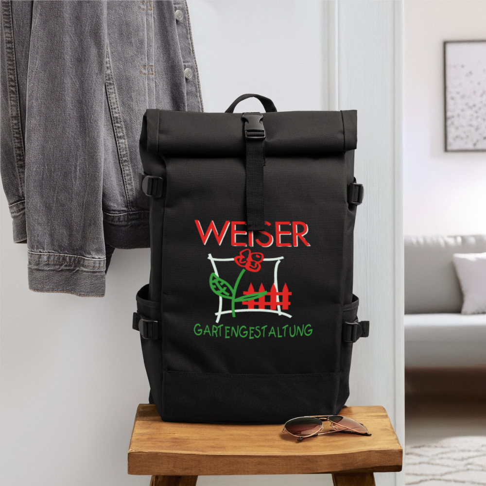 Rolltop Rucksack WEISER - Schwarz