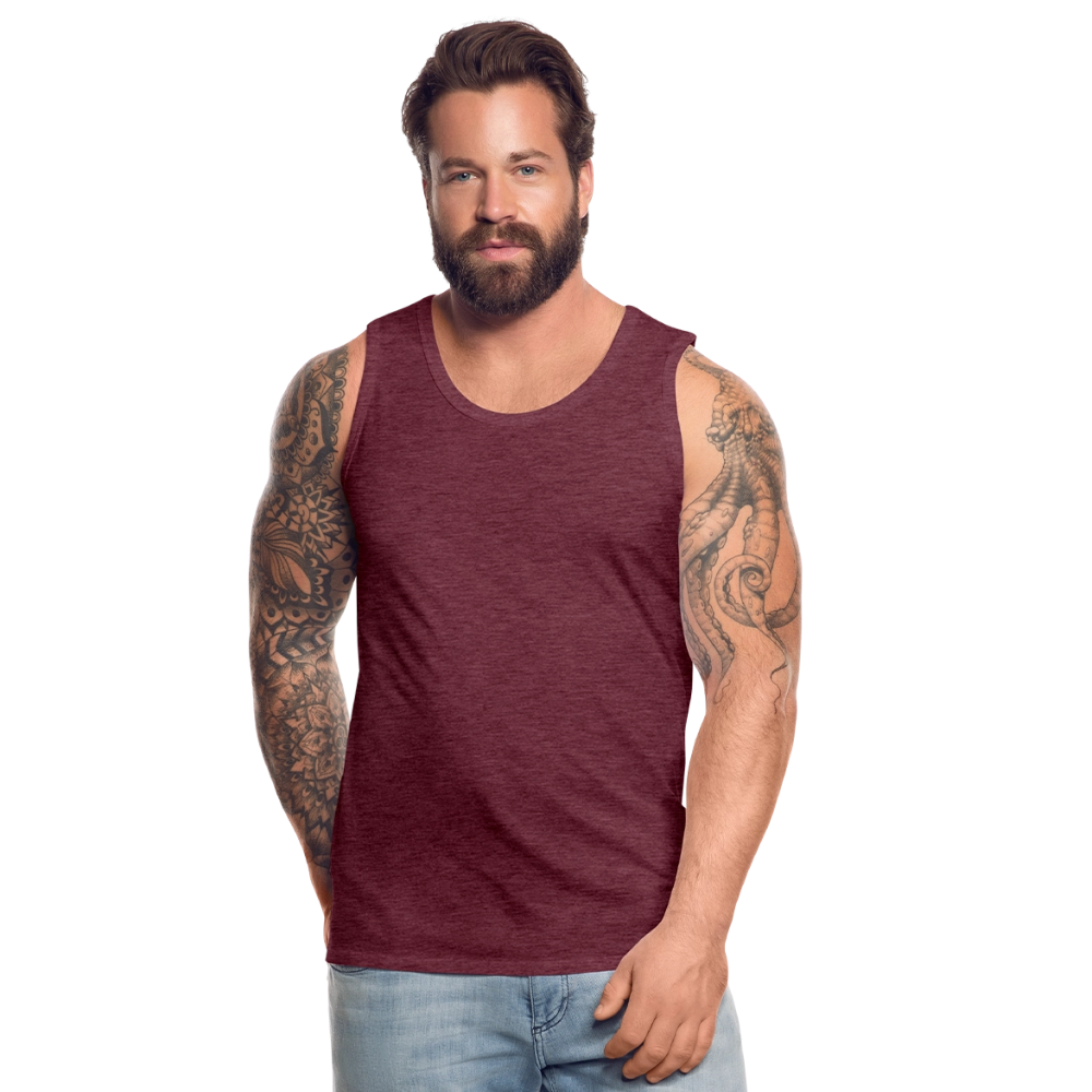 WEISER Männer Premium Tank Top - Bordeauxrot meliert