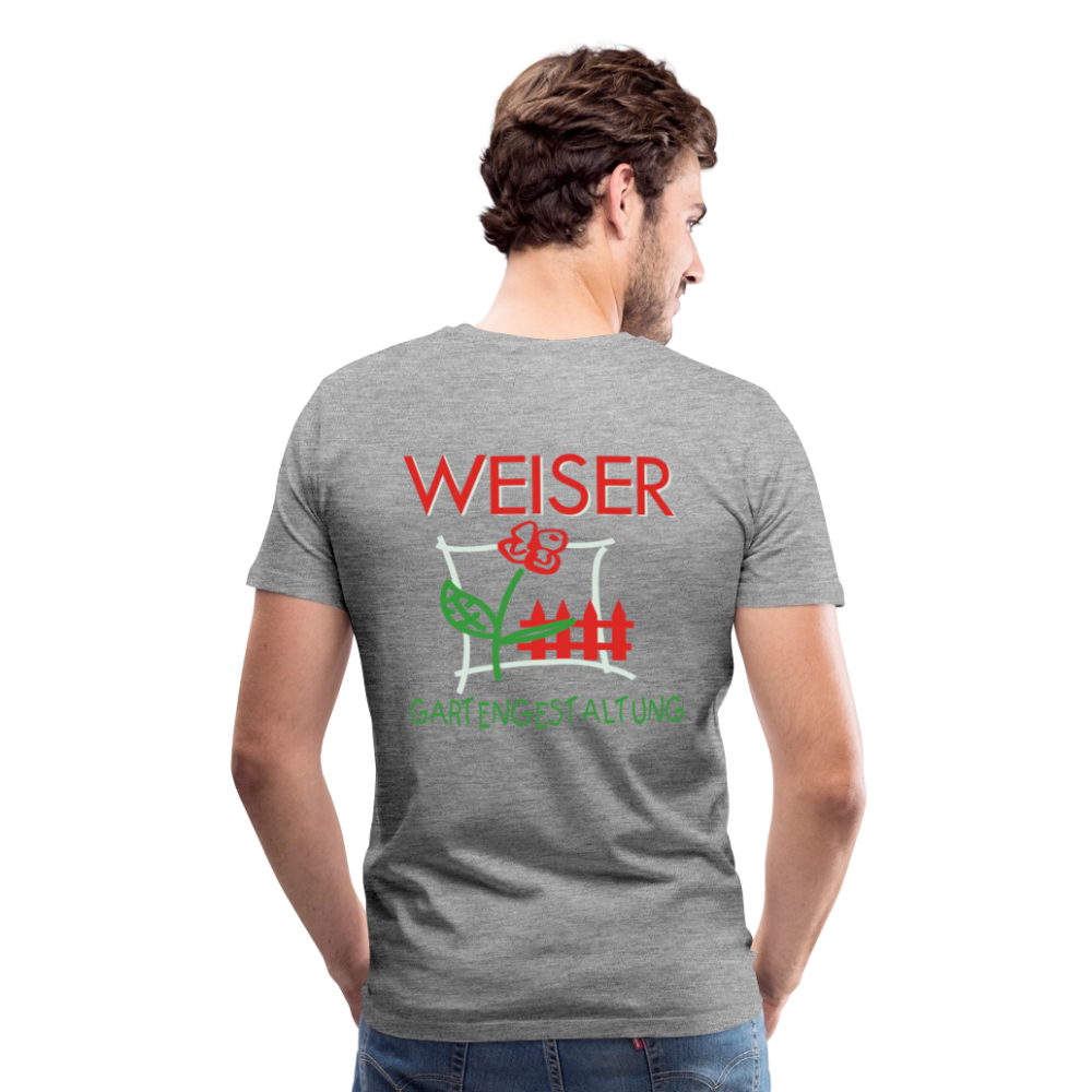 Männer Premium T-Shirt WEISER - Grau meliert