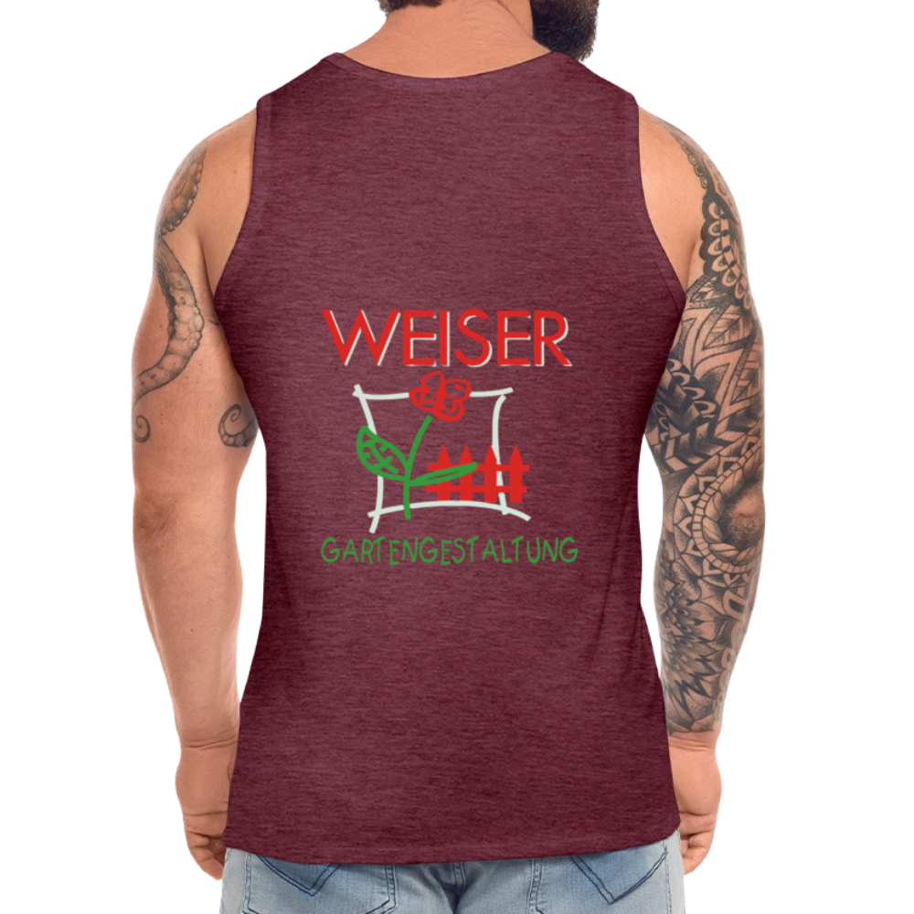 WEISER Männer Premium Tank Top - Bordeauxrot meliert