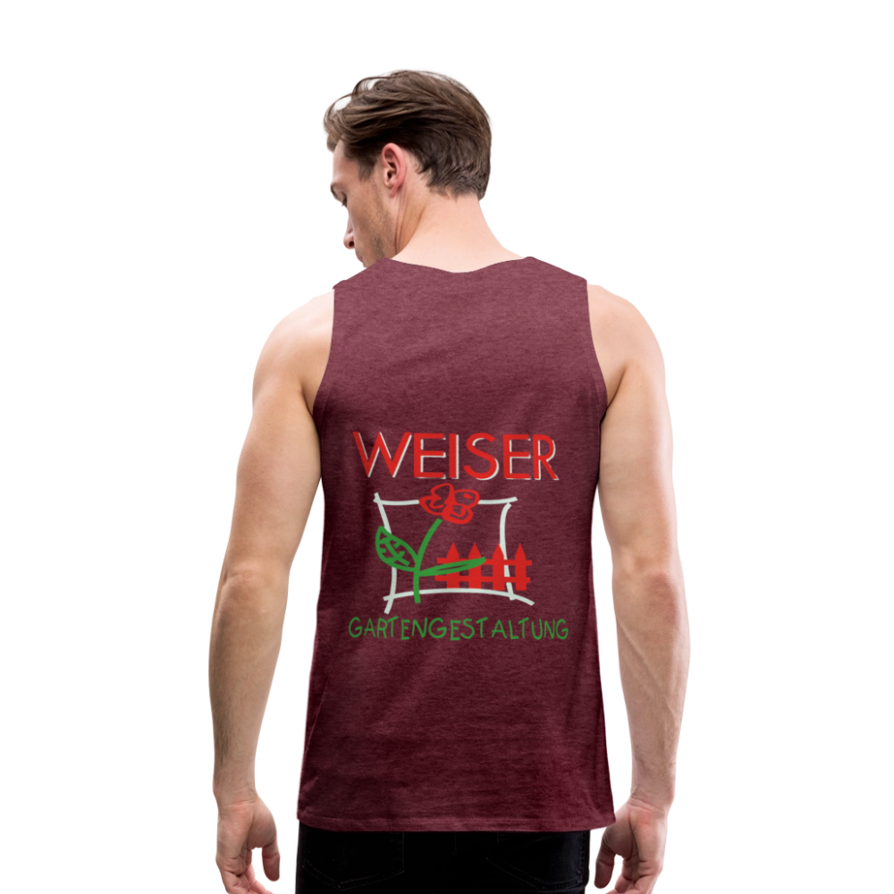 WEISER Männer Premium Tank Top - Bordeauxrot meliert