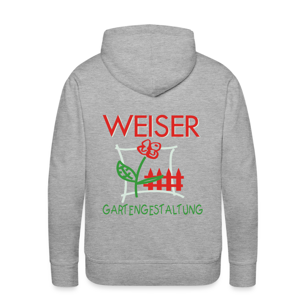Männer Premium Hoodie WEISER - Grau meliert