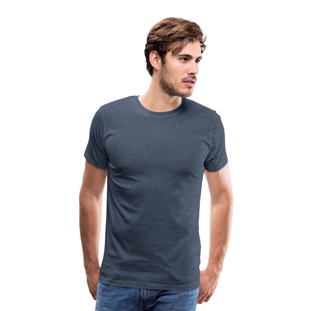 Männer Premium T-Shirt WEISER - Blau meliert