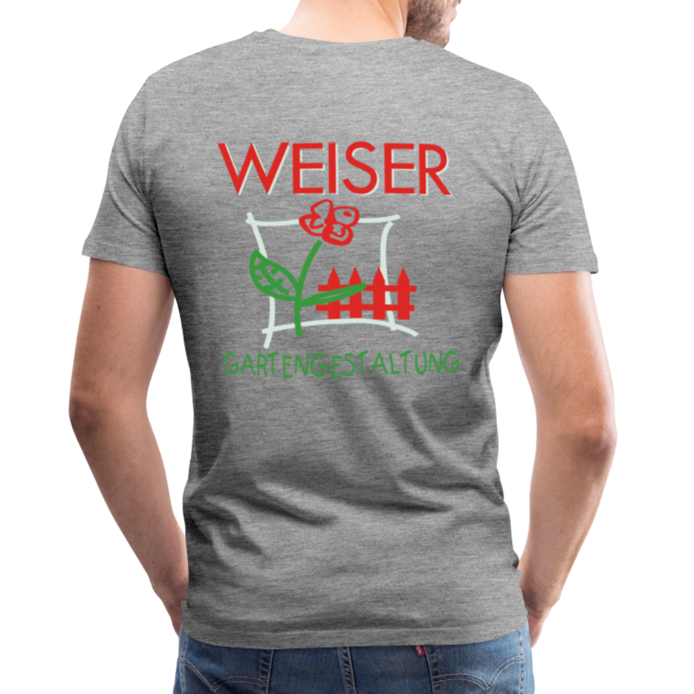 Männer Premium T-Shirt WEISER - Grau meliert