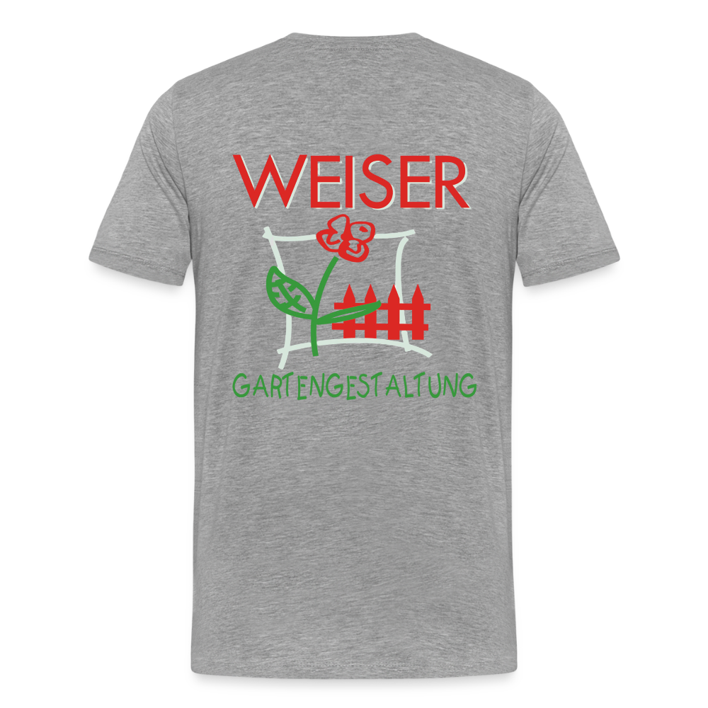 Männer Premium T-Shirt WEISER - Grau meliert