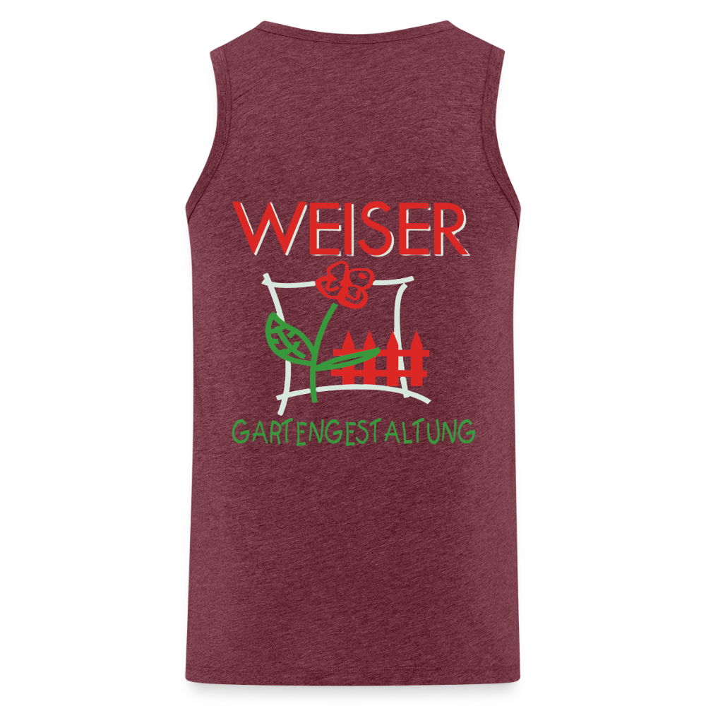WEISER Männer Premium Tank Top - Bordeauxrot meliert