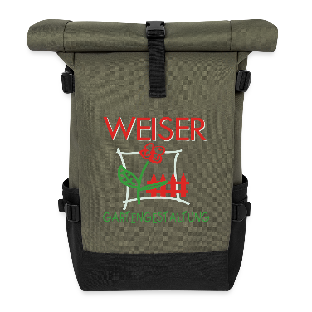 Rolltop Rucksack WEISER - Olive/Schwarz