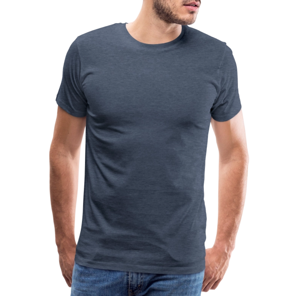 Männer Premium T-Shirt WEISER - Blau meliert