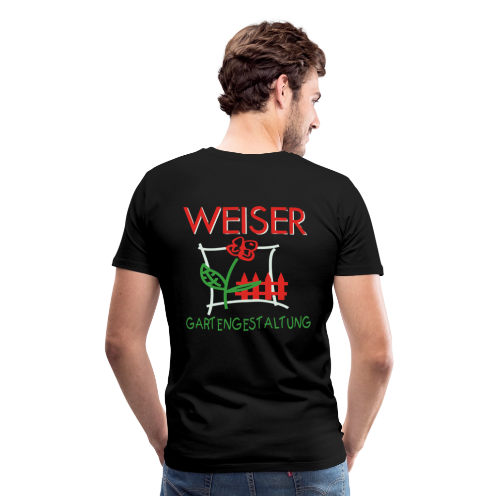 Männer Premium T-Shirt WEISER - Schwarz