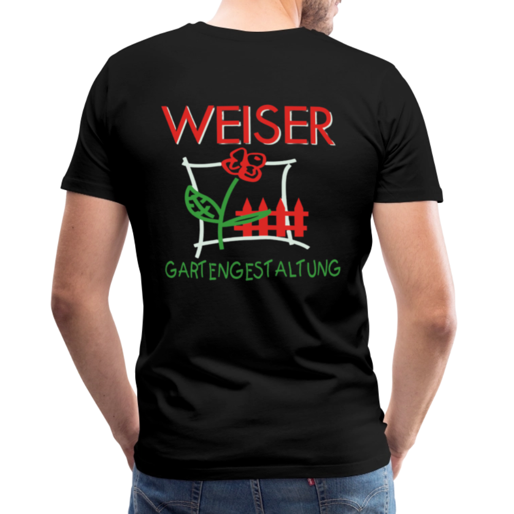 Männer Premium T-Shirt WEISER - Schwarz