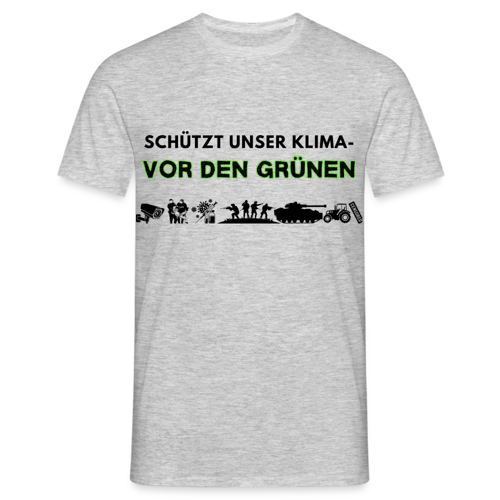 Männer T-Shirt Kimaschutz - Grau meliert