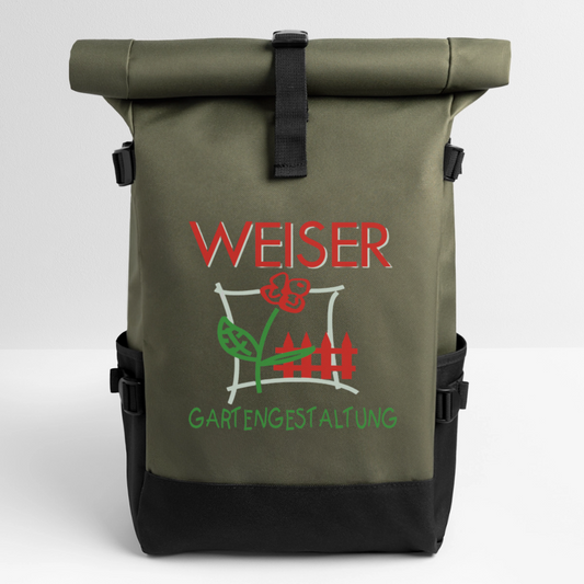 Rolltop Rucksack WEISER - Olive/Schwarz